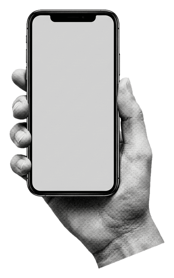 Mano sosteniendo un teléfono